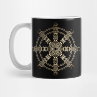 Golden Dharma Wheel Mug